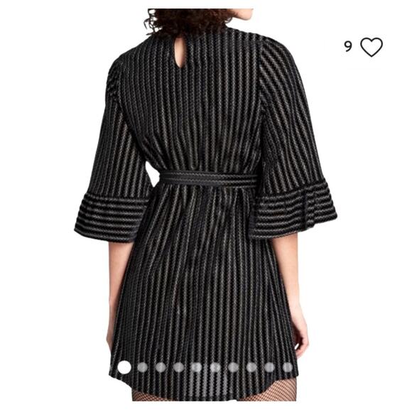 ModCloth Black Fab Feedback Mock Neck Dress Sz M - Picture 2 of 8